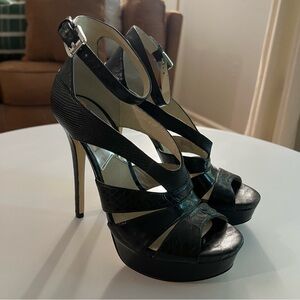 Michael Kors-Elegant Black Strappy Heels